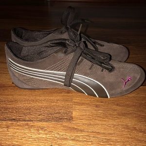 Brown Puma Tennis Shoe